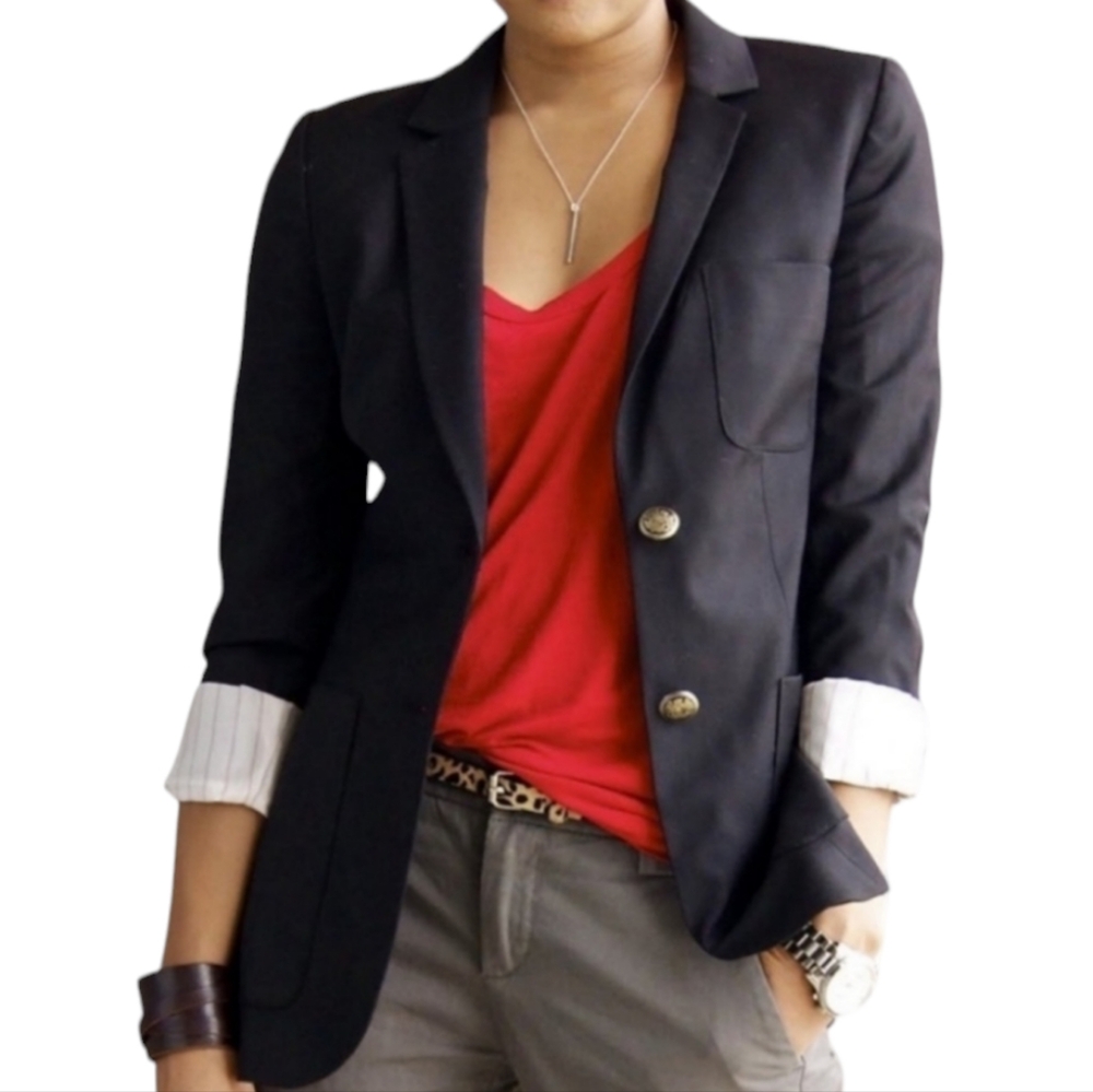Aritzia TALULA Black Exeter Boyfriend Fitted Wool-Blend Blazer with Pockets